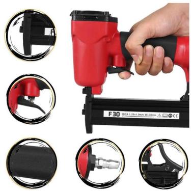 Imagem de Grampeador Pneumático Profissional Grampos 10 À 22 Mm F30 - Tesla Stor