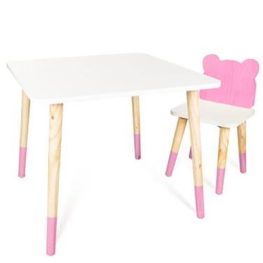 Imagem de Kit Mesa e Cadeira Infantil Urso - Eita Casa Perfeita, Rosa