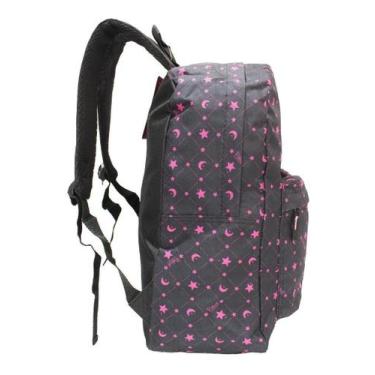 Imagem de Mochila Estrelinhas Feminina Rabisk Costas Preta Cores Grand