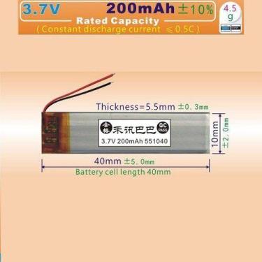 Imagem de (2pcs)bateria Chaveiro  Óculos, 3,7v 200mah - bgb