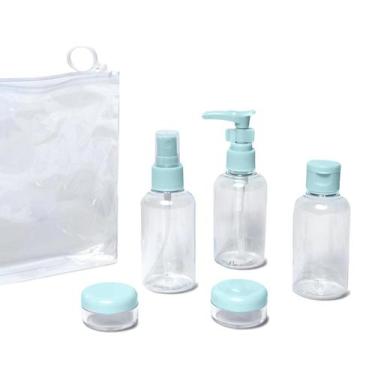Imagem de Kit Frascos Multi-Organizador Para Mala e Frasqueira 5 peças - Qualis,