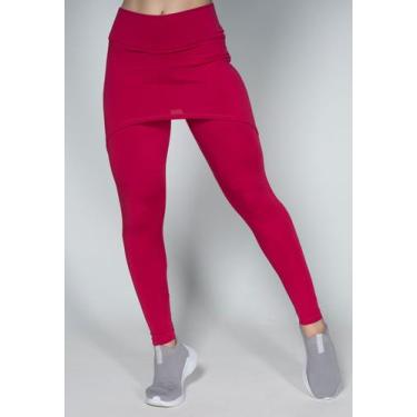 Imagem de Kit 3 Calças Legging Fitness Feminina Com Saia Tapa Bumbum - WLS Modas