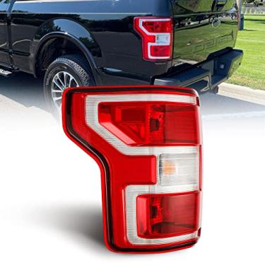 Imagem de GORWARE Luz traseira de freio lâmpada traseira conjunto de luz traseira compatível com 2018 2019 2020 Ford F150 F-150 Pickup substituição OE estilo caixa de lente vermelha - lado do motorista/LH