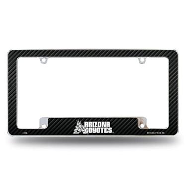 Imagem de Rico Industries Moldura de placa automotiva NHL Arizona Coyotes preta 30,48 cm x 15,24 cm cromada para carro/caminhão/SUV