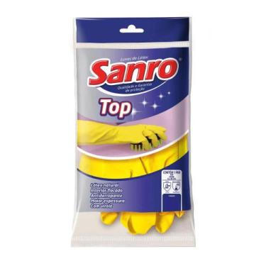 Imagem de Luvas Top Amarelas Tamanho G Sanro 1 par