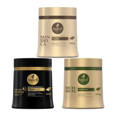 Imagem de Kit Haskell Cronograma Capilar Murumuru, Mandioca, Cavalo Forte