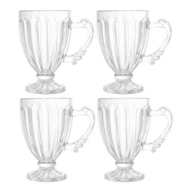 Imagem de Jogo 4 Xícaras para Café de Cristal Transparente Imperial 100ml Lyor