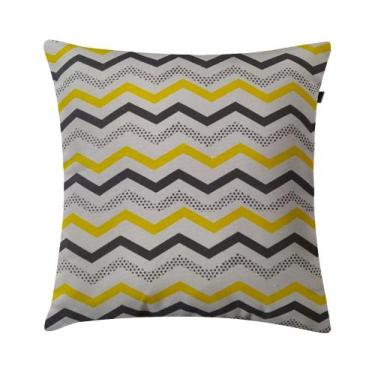 Imagem de Almofada Natural Chevron 40x40cm Amarela - FASTLAR