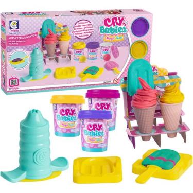 Imagem de Massinha De Modelar Cry Babies Sorveteria De Brinquedo Divertido Fabri