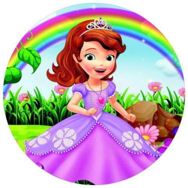 Imagem de Painel Festa Redondo 3d Princesa Sofia Sublimação 1,50M - Fantasia Bra