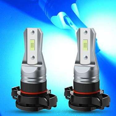 Imagem de HAISECA Lâmpada de neblina LED AC/DC 9-36V PSX24W azul gelo, 3800LM super brilhante 2x45mil 5730 chips 12276 2504 lâmpadas de LED para carros, caminhões, sem polaridade. 2 unidades.