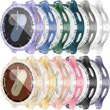 Imagem de [Pacote com 12] Capa RICHONE Bling compatível com Samsung Galaxy Watch 7 de 40 mm, proteção total HD, capa amortecedora de TPU flexível, antiarranhões, acessório para Samsung Watch 7 (SM-L300 · 40 mm)