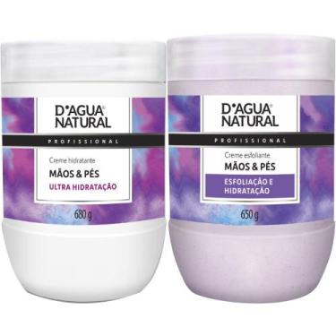 Imagem de Combo creme esfoliante e hidratante pés e mãos dágua natural - D'Água 