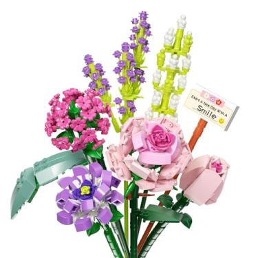 Imagem de HSANHE Mini Bricks Flower Bouquet Building Sets,