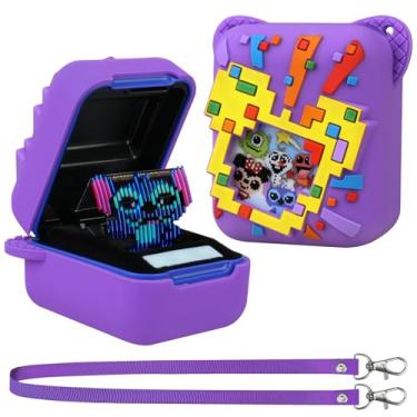 Imagem de Supmay Capa de silicone para brinquedo interativo Bitzee Disney, bolsa protetora de silicone macio, capa protetora para acessórios eletrônicos virtuais Bitzee, roxo