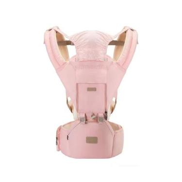 Imagem de Canguru Ergonômico Bebê 12 Posições Assento 3x1 Rosa - Shark Blue