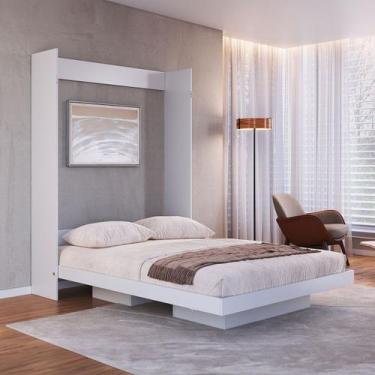 Imagem de Cama Casal Vancouver Articulável Branco - Art In Móveis, Branco, Moder