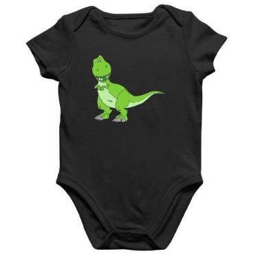 Imagem de Body Bebê Algodão Dinossauro - Foca na Moda, Preto, M