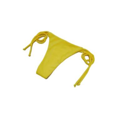 Imagem de Calcinha de biquíni avulsa de amarrar liso fio dental - DE UMA MARIA P