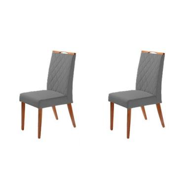 Imagem de Kit 2 Cadeiras Roma Anatômica - Linho Francês - Gran Decore