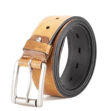 Imagem de Cinto Masculino Casual De Couro Use Young Plus Size, Caramelo, 110