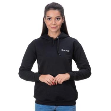 Imagem de Moletom Capuz Canguru Feminino Ranster Preto, P