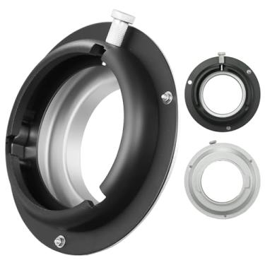 Imagem de Jorixxy Broncolor Mount to Bowens Anel adaptador conversor para softboxes, pratos de beleza, estroboscópio flash de estúdio - Acessório de fotografia profissional