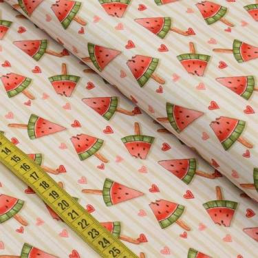 Imagem de Tecido Estampado para Patchwork - Picnic : Mini Melancias (0,50x1,40) 