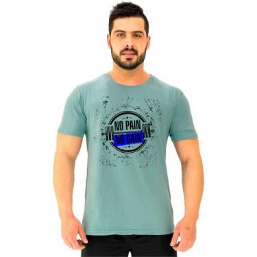 Imagem de Camiseta Tradicional Manga Curta MXD Conceito No Pain No Gain Halteres