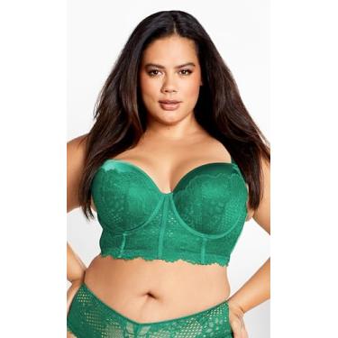 Imagem de Sutiã CITYCHIC Plus SIZELONGLINEDEMI em verde Kelly, Verde Kelly, (38) D