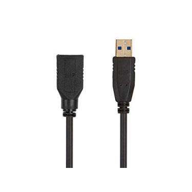 Imagem de Monoprice Cabo de extensão USB 3.0 tipo A para tipo A fêmea - 1,8 m - preto, 32AWG, revestimento Tpe, compatível com mouse, impressora, teclado USB, pen drive, disco rígido - Série selecionada