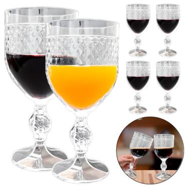 Imagem de Jogo de Taças Luxo Acrílico Decorada para Água Suco Vinho Refrigerante Resistente Moderna (12)