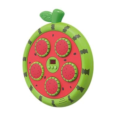 Imagem de Deevoka Máquina de boxe musical com luvas para crianças, treinador de boxe iluminado, almofada de perfuração para prática de karatê, exercício, uso doméstico, Melancia