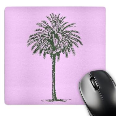 Imagem de 3dRose Palmeira vintage rosa - Verão - Viagem - Arte de praia tropical - Mouse pad, 20 x 20 cm (mp_57214_1)