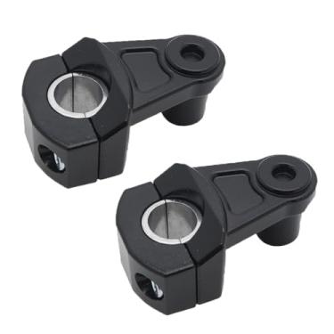 Imagem de Bledtax Elevadores de braçadeira de guidão articulados para motocicleta universal de 2 polegadas para suportes de guidão pivô de 7/8" (22 mm) e 1/8" (28 mm) (preto)