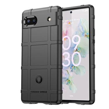 Imagem de Zoeirc Capa para Pixel 6A, capa para Google 6A GB62Z, capa de TPU resistente à prova de choque de grau militar e proteção de lente de câmera para celular para Google Pixel 6A preta