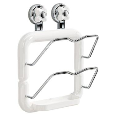 Imagem de Organizador de tampa de panela para armário, suporte de tampa de panela para montagem na parede,Organizador de tampa de panela de 2 camadas para montagem na parede | Rack reutilizável para potes e pan