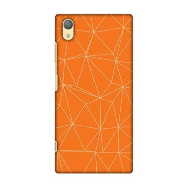 Imagem de AMZER Capa rígida feita à mão com ajuste fino para Sony Xperia XA1 Plus - Fibra de carbono Redux Laranja 13