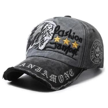 Imagem de Boné de Beisebol Retrô Masculino - Estilo Desgastado para Primavera/Ou