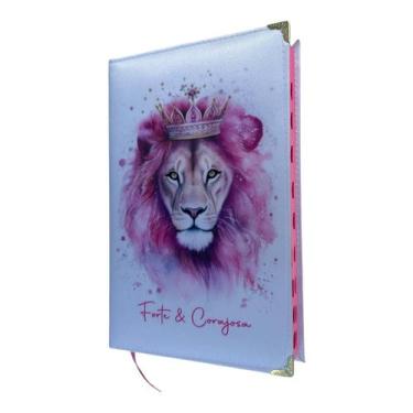 Imagem de Biblia Arc Hiper com Harpa Leão Forte e corajosa Capa dura Acolchoada 