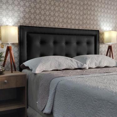 Imagem de Cabeceira King 195 Cama Box Diamond 2 Veneza 10 Preto Corano Painel RB