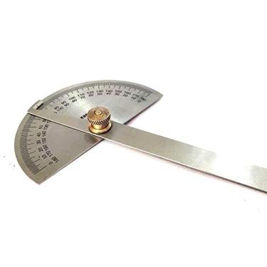 Imagem de Transferidor de aço inoxidável de 0 a 180 graus (transferidor de graus)