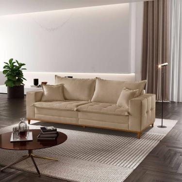 Imagem de Sofá Matrix 02 Módulos De 90cm B25cm Meu Sofá Online A226 Linho Bege