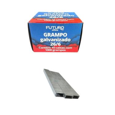 Imagem de Kit 40Mil Grampos Galvanizado 26/6 Para Grampeadores