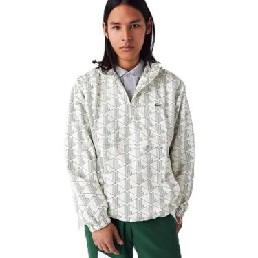 Imagem de Lacoste Pulôver unissex com estampa de monograma L!VE, laplândia/verde, médio