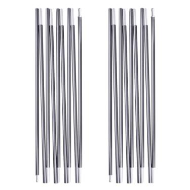 Imagem de TRIWONDER Postes de alumínio de substituição para tendas, 2 peças de postes de acampamento, kit de reparo de haste de suporte de barraca (6,1 m)