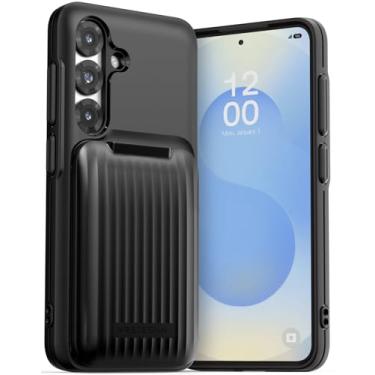 Imagem de VRS DESIGN Capa Orb Fit para Galaxy S25 (2025), capa carteira fina para cartão [3 cartões] Capa durável de design minimalista e elegante compatível com Samsung Galaxy S25 (preto fosco)