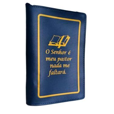 Imagem de Capa Para Bíblia de Estudo Grande com Zíper Escrito O Senhor é meu Pas