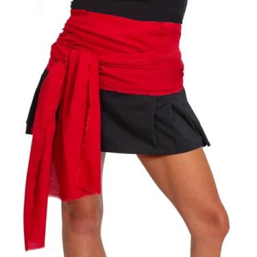 Imagem de Skeleteen Faixa de pirata vermelha – lenço de cintura bandana, bandana, vermelho, medieval, renascentista, para homens, mulheres e crianças, Vermelho, Tamanho Único