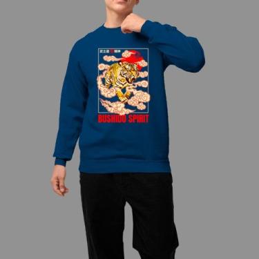 Imagem de Moletom Gola Careca Basico Masculino Moda De Rua Inverno Blusa De Frio